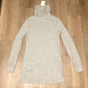 Universal Standard The Foundation heather grey turtleneck, size xs
